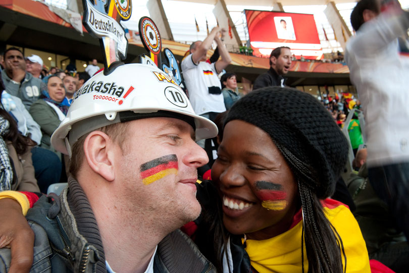 South African and a German supporting one team